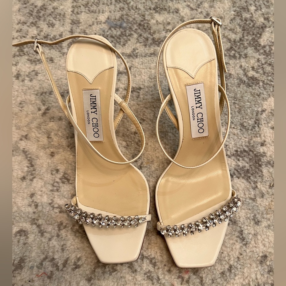 JIMMY CHOO MEIRA crystal heeld